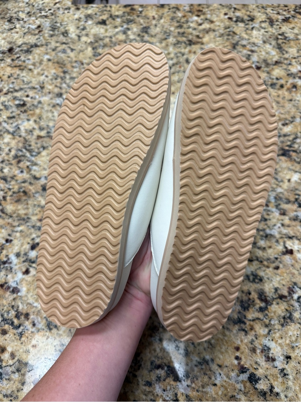 Steve Madden Cream Double Buckle Slide Sandals with Gold Hardware - Picture 2 of 2